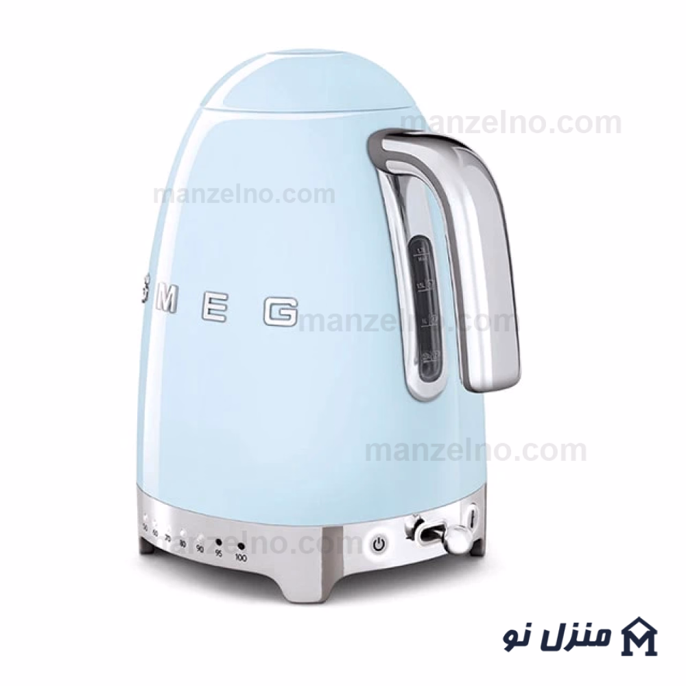  محصول 2 تصویر شماره کتری برقی درجه دار اسمگ رنگ آبی پاستیلی مدل KLF04PB 
