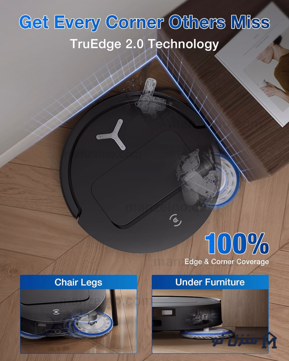  محصول 4 تصویر شماره جارو رباتیک اکووکس Ecovacs T50 Pro Omni 