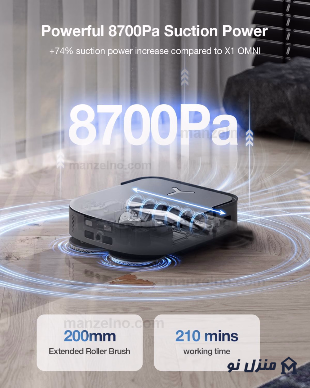  محصول 15 تصویر شماره جاروبرقی رباتیک اکووکس مدل Ecovacs X2 COMBO 