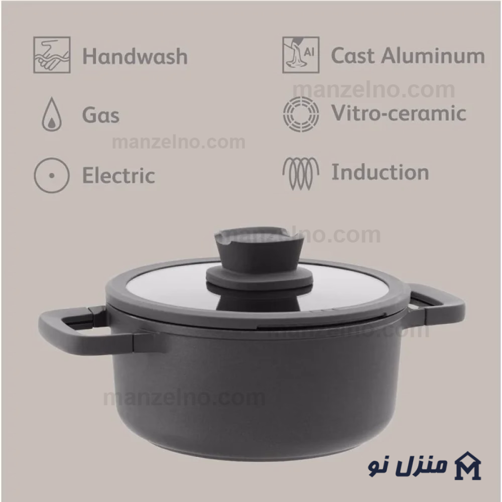  محصول 3 تصویر شماره ست قابلمه 11 پارچه برگهوف مدل لئو BergHoff Leo Cookware Forest Set 