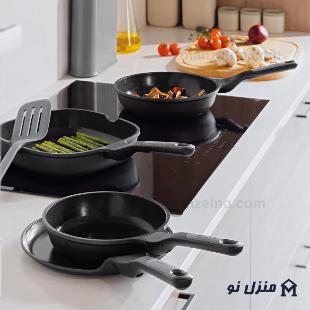  محصول 4 تصویر شماره ست قابلمه 11 پارچه برگهوف مدل لئو BergHoff Leo Cookware Forest Set 