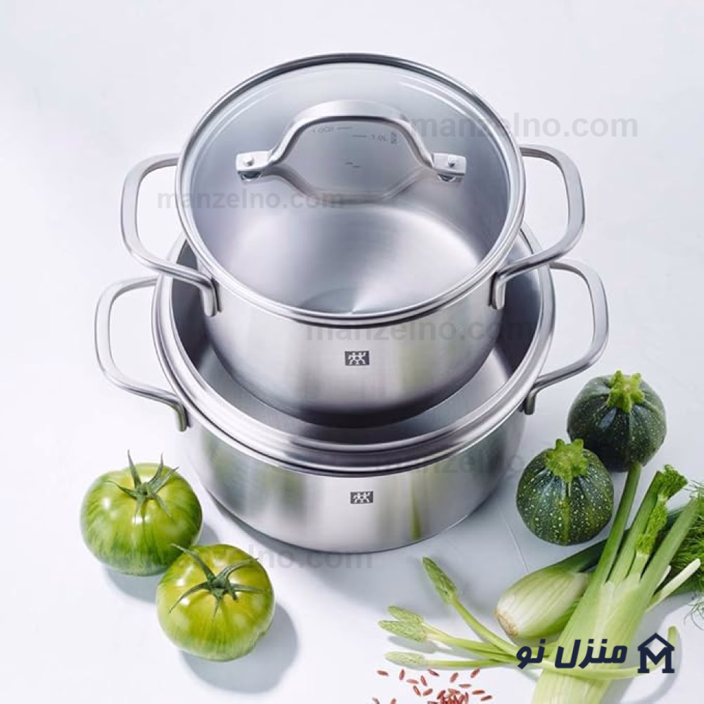  محصول 5 تصویر شماره سرویس قابلمه استیل ۵ تکه ( ۹ پارچه ) برند زولینگ آلمان مدل Zwilling TrueFlow 
