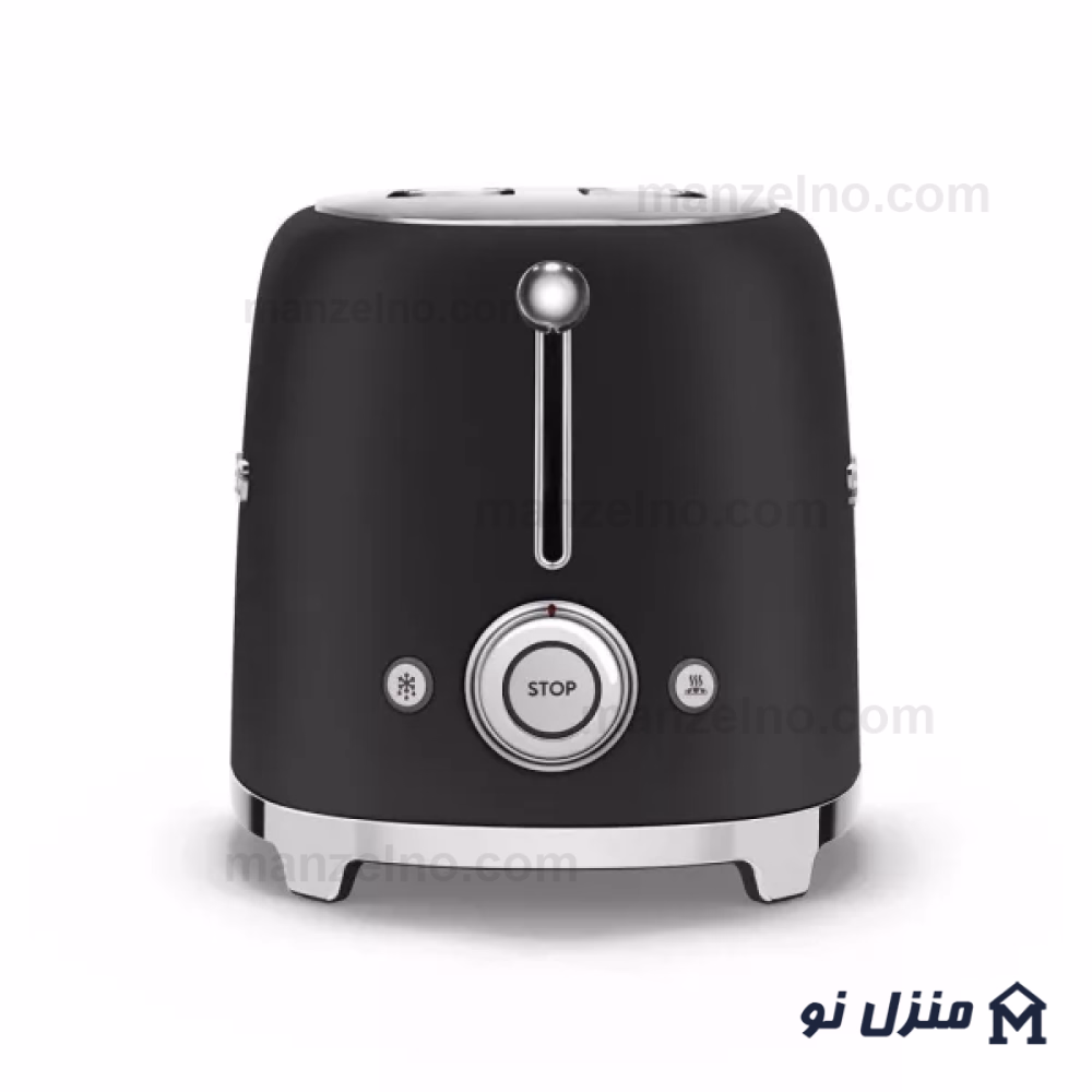  محصول 2 تصویر شماره توستر 2 اسلایس کوچک اسمگ رنگ مشکی مات مدل smeg TSF01BLMEU 
