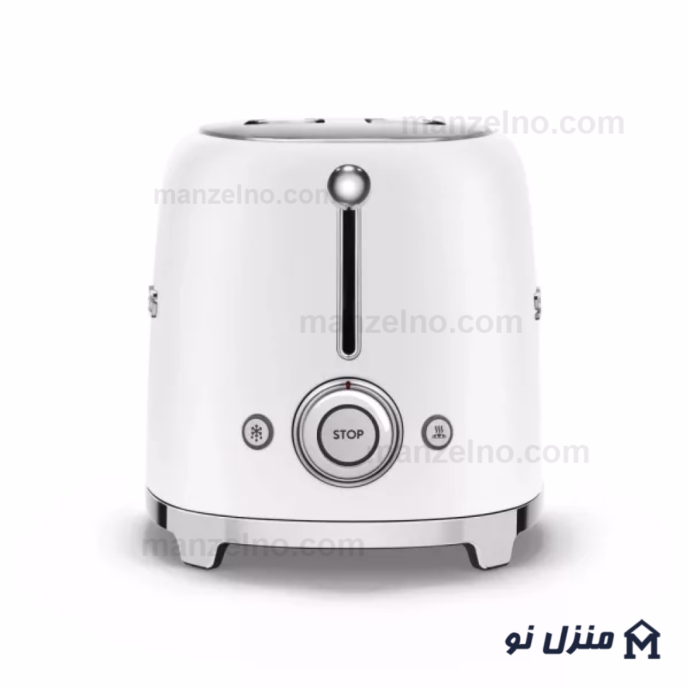 محصول 2 تصویر شماره توستر 2 اسلایس کوچک اسمگ رنگ سفید مات مدل smeg TSF01WHMEU 