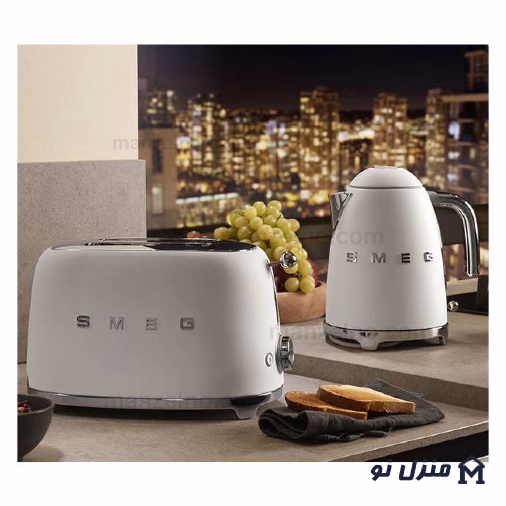  محصول 4 تصویر شماره توستر 2 اسلایس کوچک اسمگ رنگ سفید مات مدل smeg TSF01WHMEU 