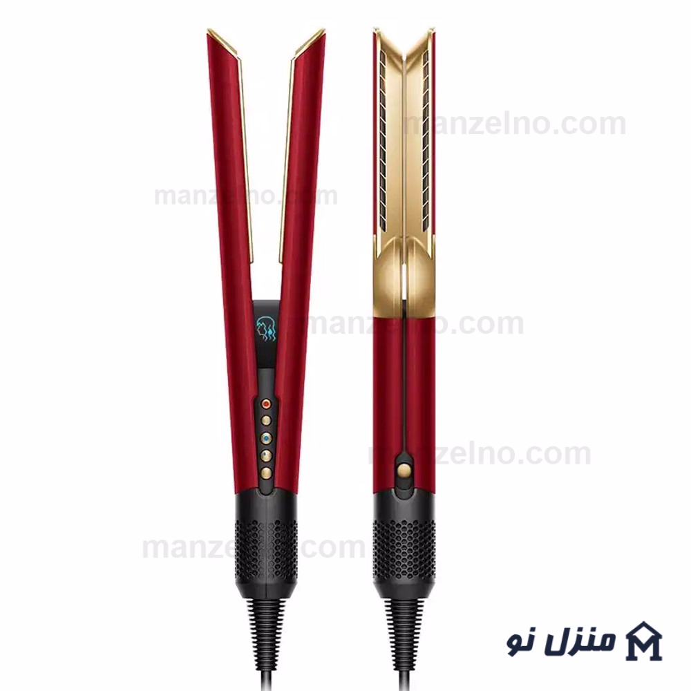  محصول 2 تصویر شماره اتو مو سشوار دایسون مدل Dyson Airstrait HT01 Ceramic Red Velvet/Gold 