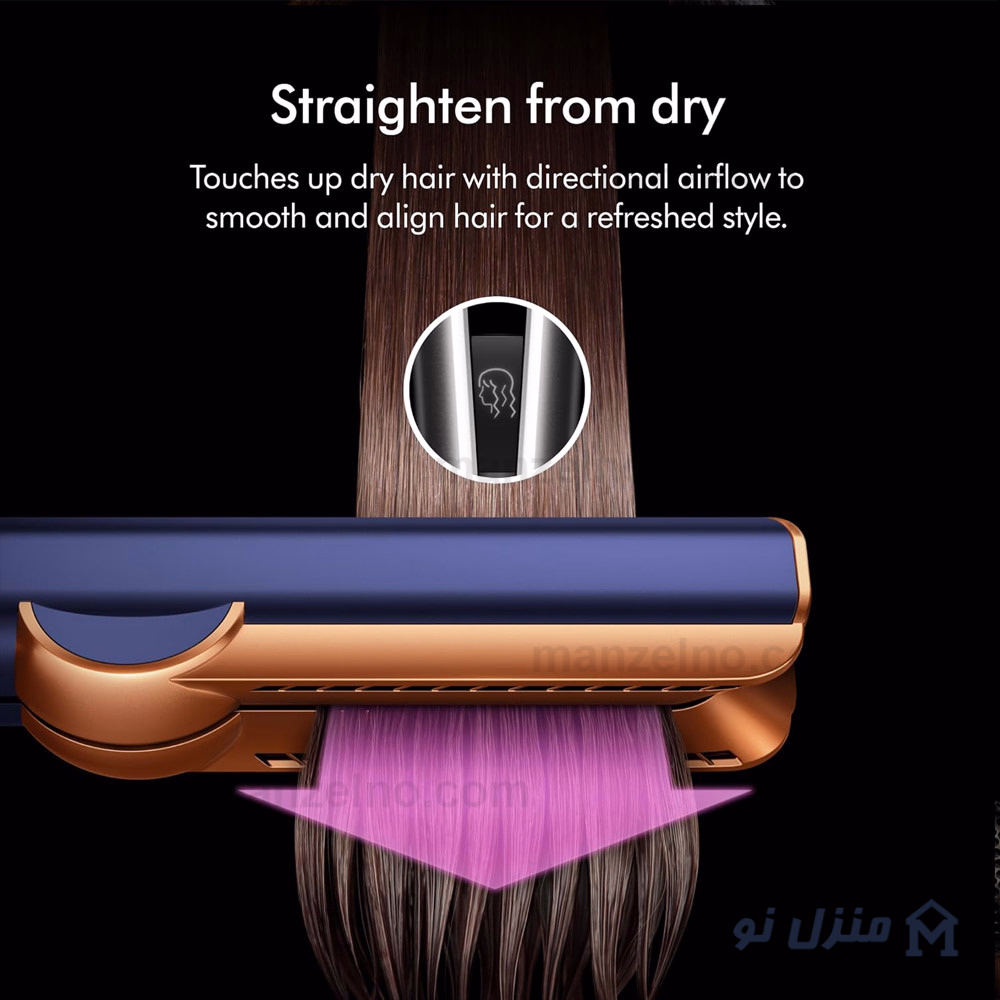  محصول 3 تصویر شماره اتو مو سشوار دایسون مدل Dyson Airstrait HT01 prussian blue/rich copper 