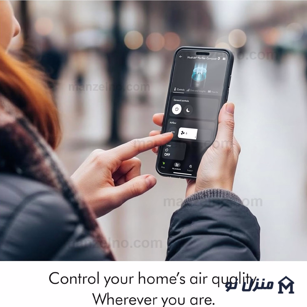  محصول 5 تصویر شماره دستگاه تصفیه هوا دایسون مدل هاش جت Dyson HushJet HJ10 رنگ مشکی آبی 