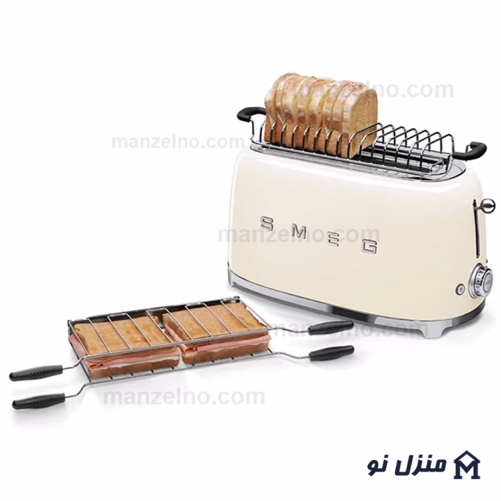  محصول 2 تصویر شماره توستر 2 اسلایس بزرگ اسمگ رنگ کرم مدل TSF02CR 