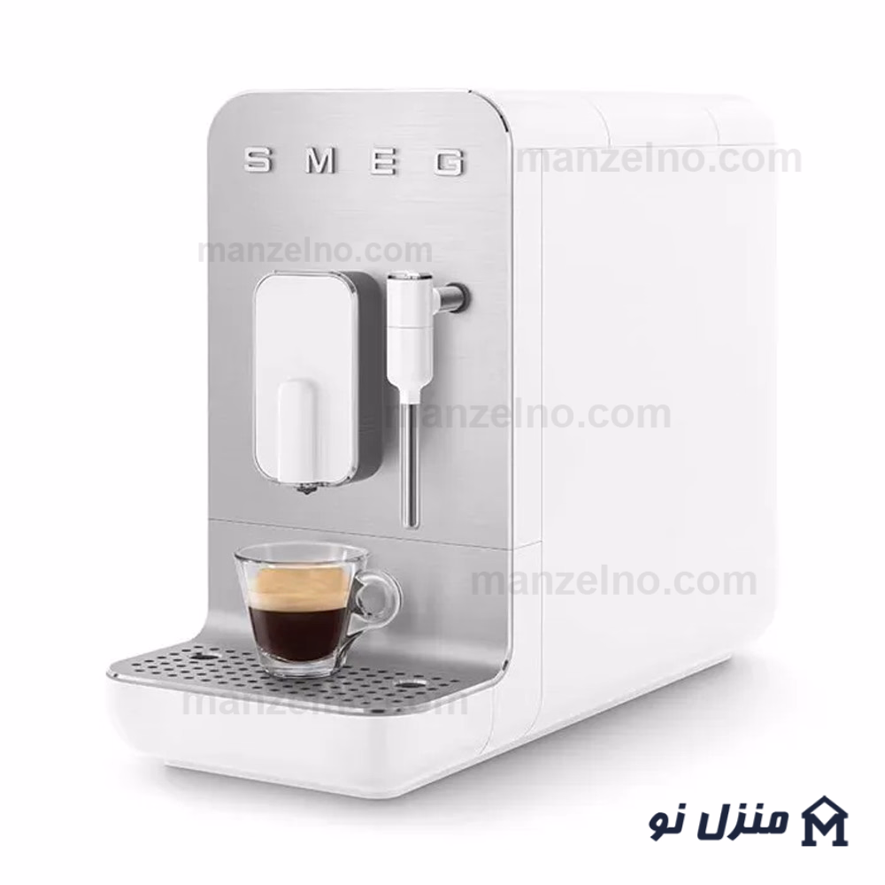  محصول 2 تصویر شماره اسپرسوساز اتوماتیک اسمگ رنگ سفید مات با نازل بخار مدل BCC12 