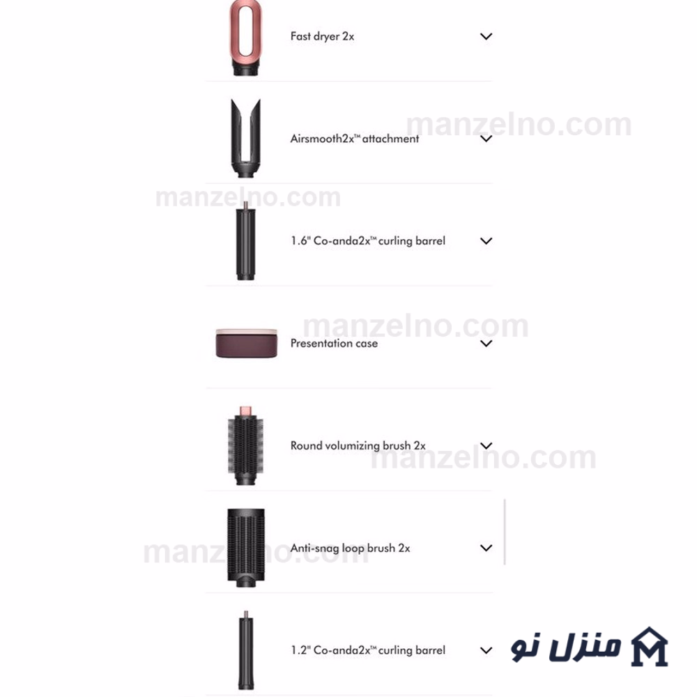  محصول 1 تصویر شماره ایررپ دایسون مدل Dyson Airwrap Co-anda2x jasper HS09 