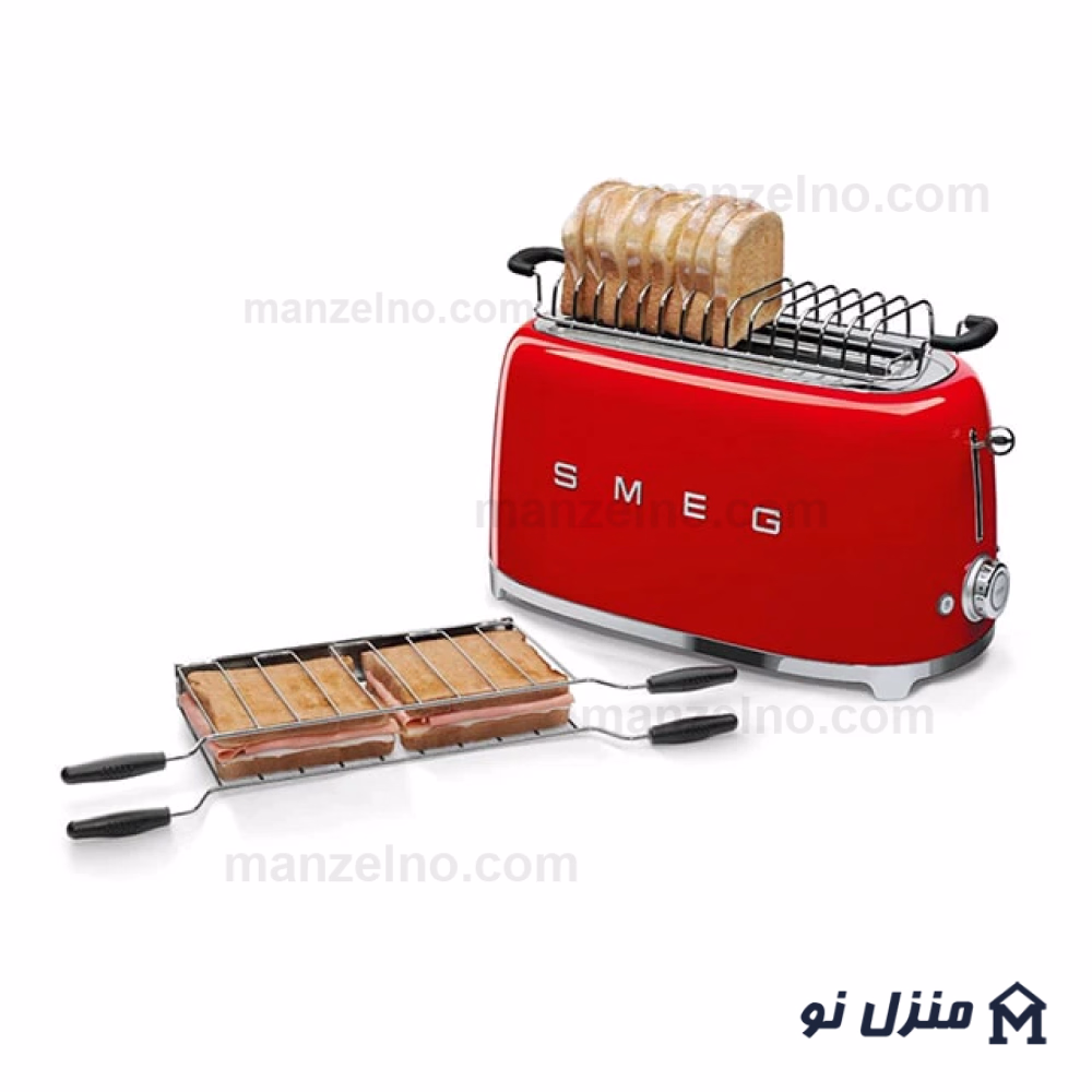  محصول 2 تصویر شماره توستر 2 اسلایس بزرگ اسمگ رنگ قرمز مدل TSF02RD 