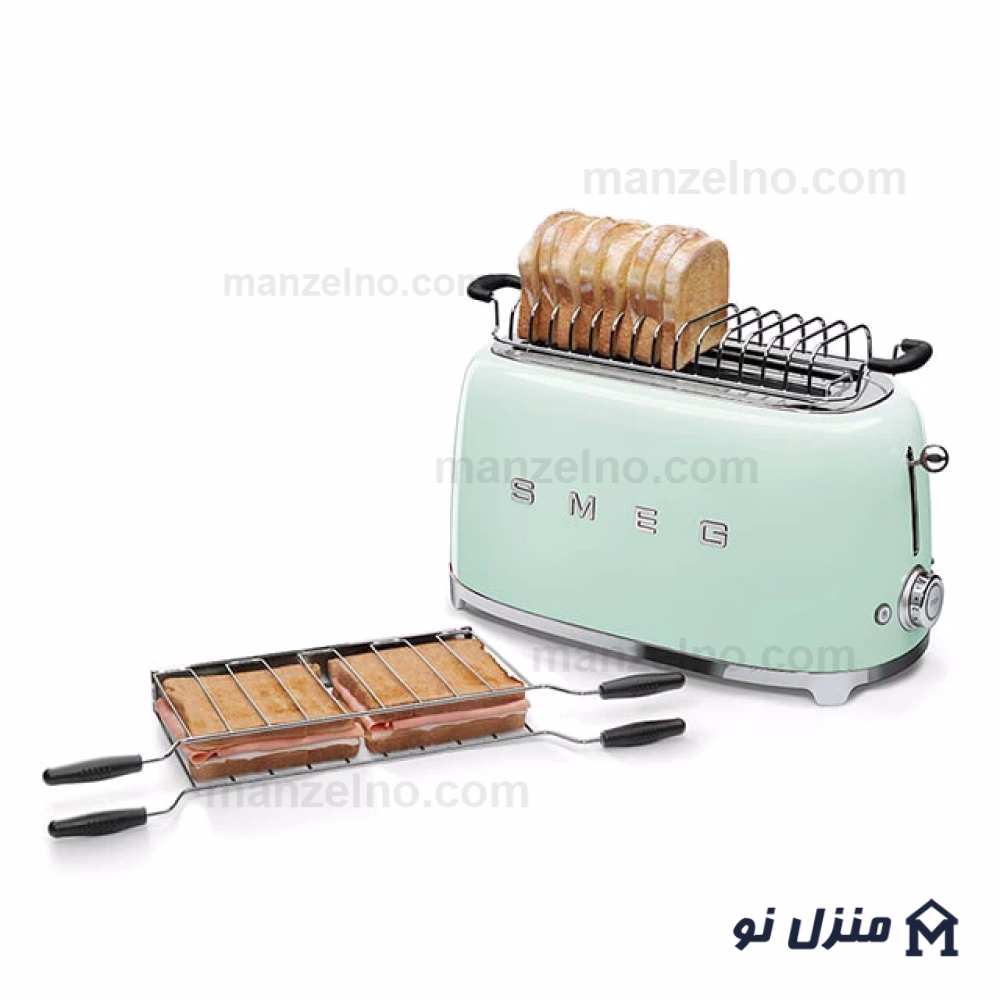  محصول 2 تصویر شماره توستر 2 اسلایس بزرگ اسمگ رنگ سبز پاستیلی مدل TSF02PG 