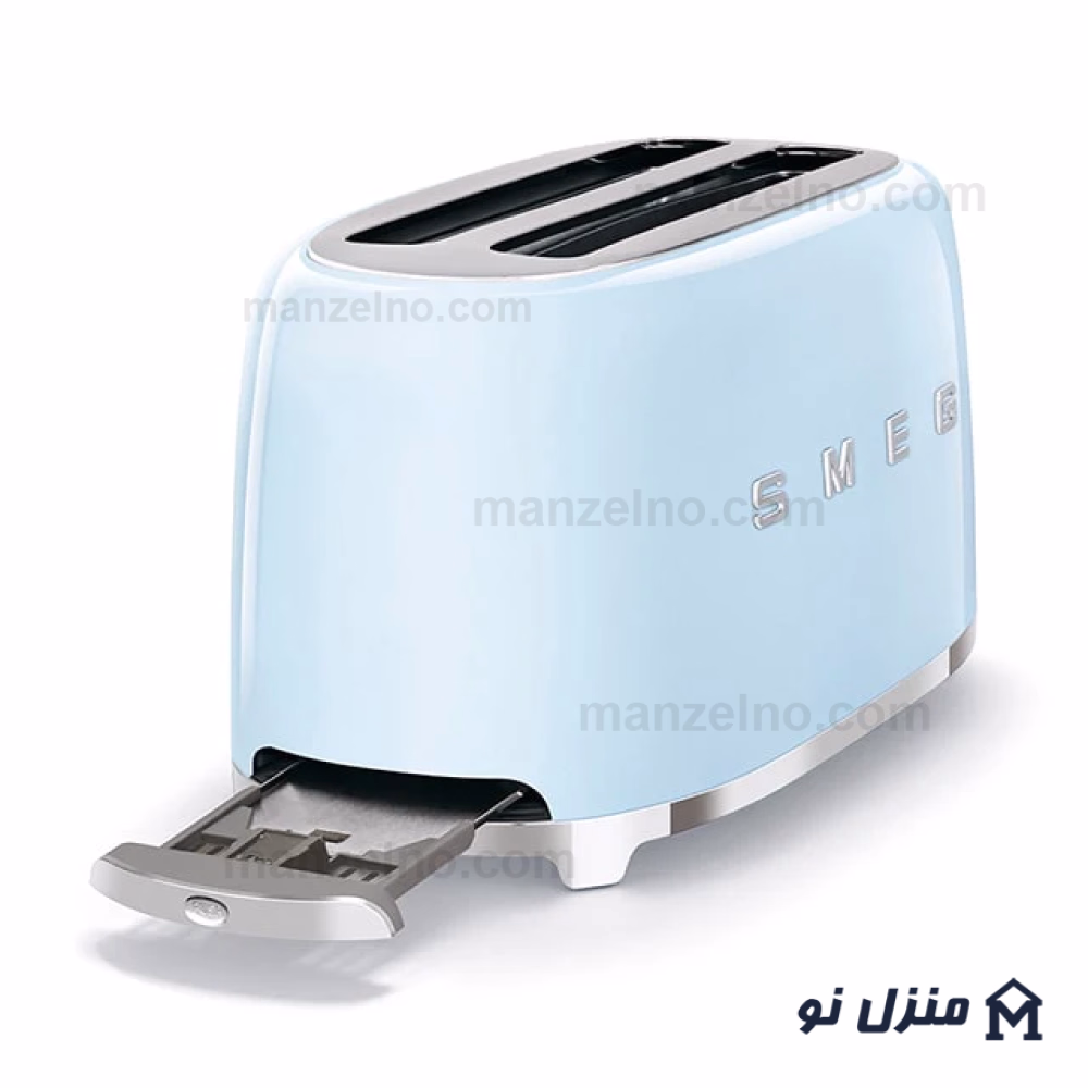  محصول 1 تصویر شماره توستر 2 اسلایس بزرگ اسمگ رنگ آبی پاستیلی مدل TSF02PB 