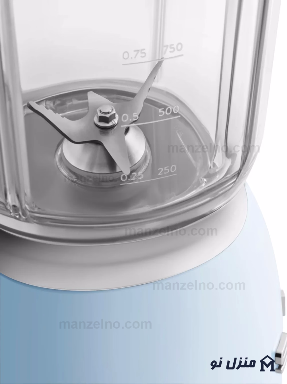  محصول 6 تصویر شماره مخلوط کن اسمگ رنگ آبی پاستیلی مدل BLF03PB 