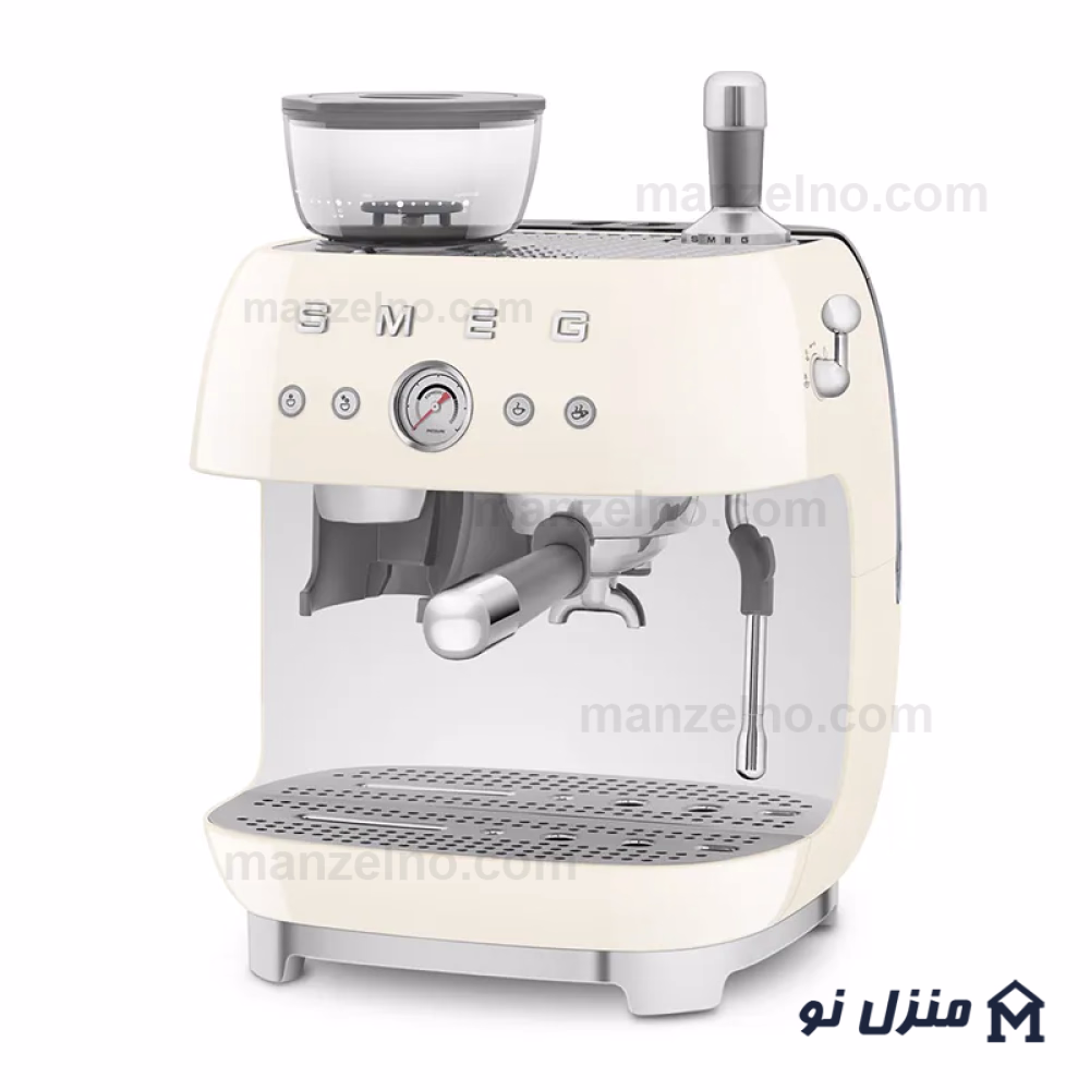 محصول 2 تصویر شماره اسپرسوساز آسیابدار اسمگ رنگ کرم مدل EGF03CR 