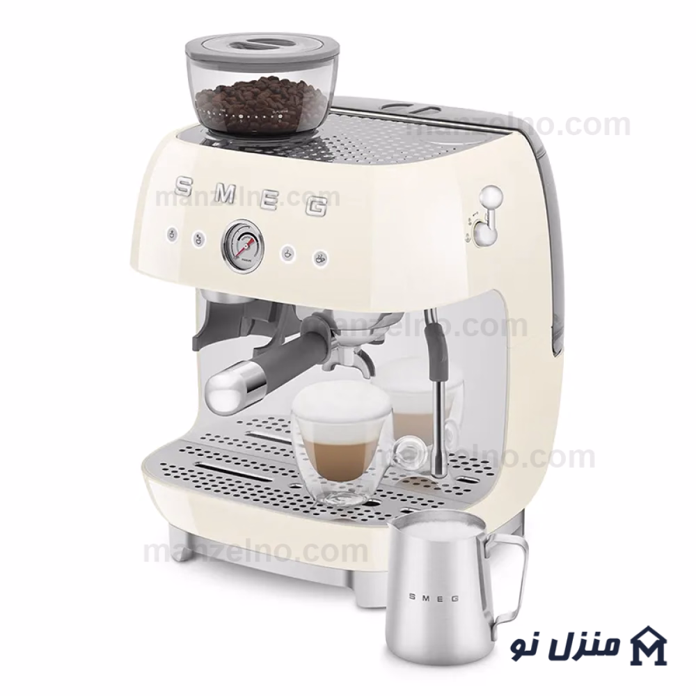  محصول 6 تصویر شماره اسپرسوساز آسیابدار اسمگ رنگ کرم مدل EGF03CR 