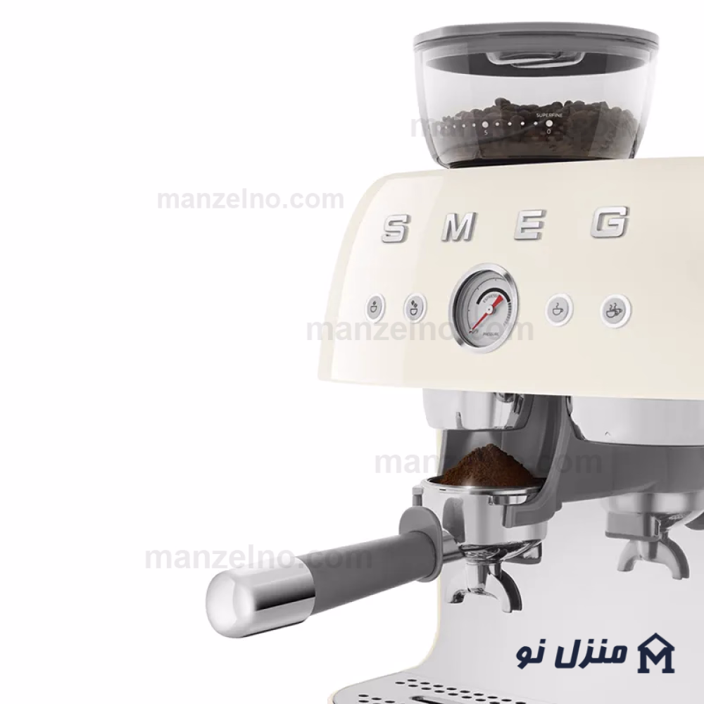  محصول 5 تصویر شماره اسپرسوساز آسیابدار اسمگ رنگ کرم مدل EGF03CR 