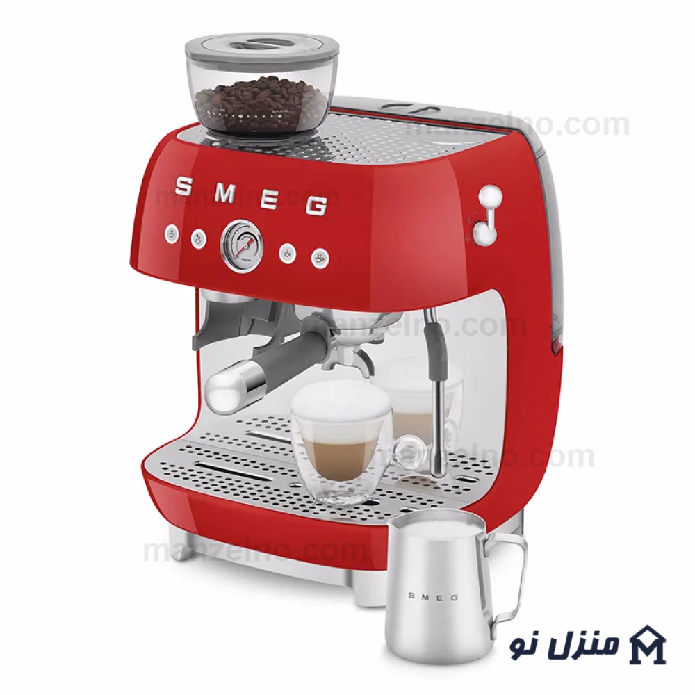  محصول 6 تصویر شماره اسپرسوساز آسیابدار اسمگ رنگ قرمز مدل EGF03RD 