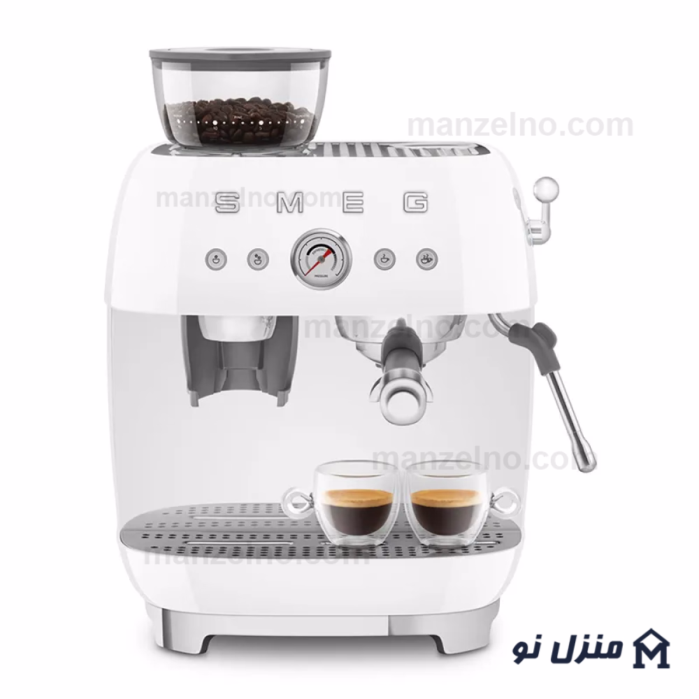  محصول 7 تصویر شماره اسپرسوساز آسیابدار اسمگ رنگ سفید مدل EGF03WH 