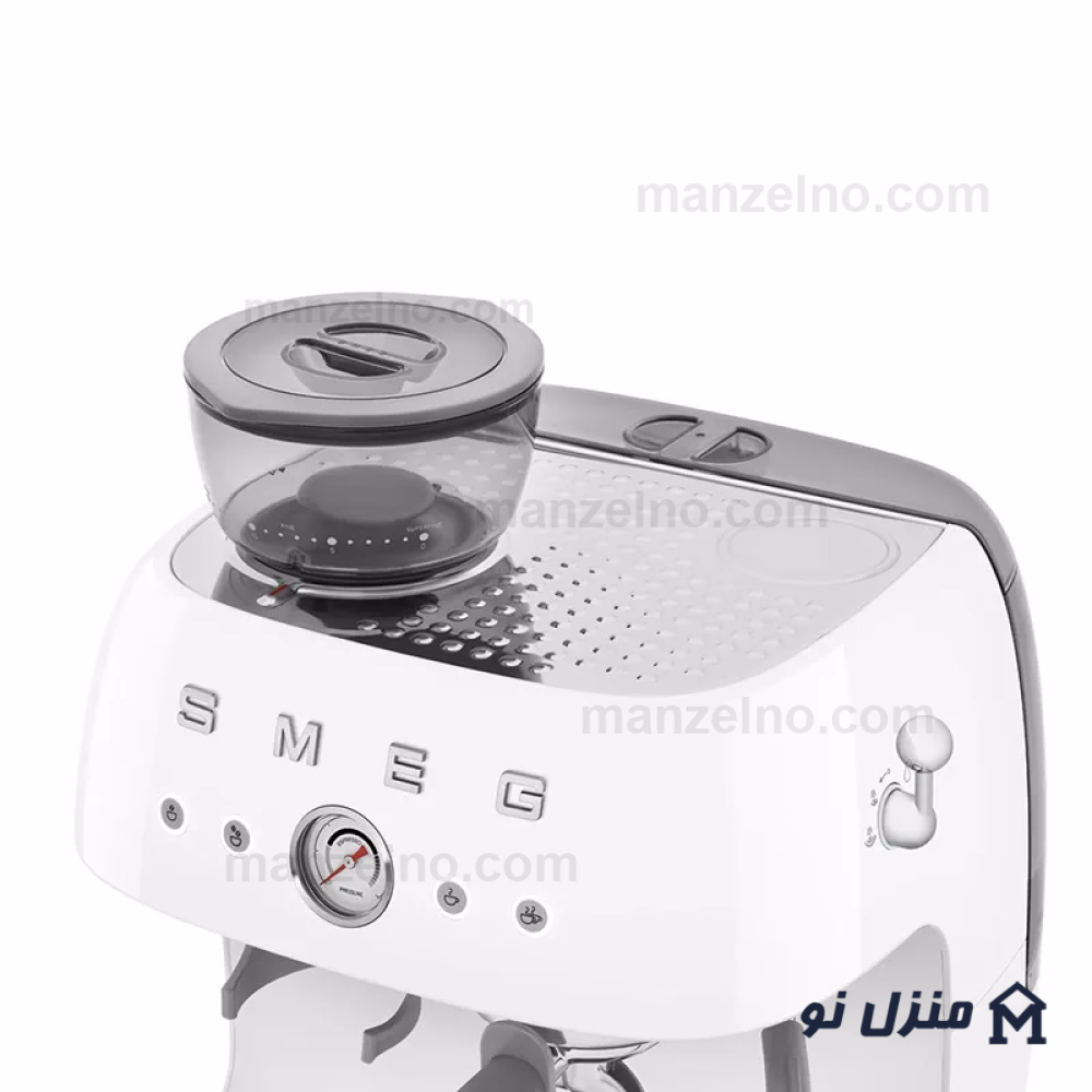  محصول 4 تصویر شماره اسپرسوساز آسیابدار اسمگ رنگ سفید مدل EGF03WH 