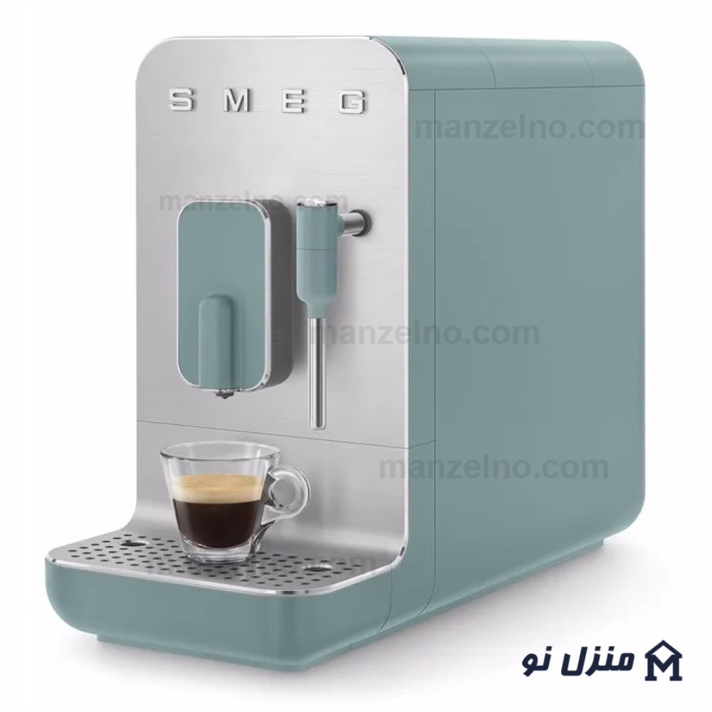  محصول 9 تصویر شماره اسپرسوساز اتوماتیک اسمگ رنگ سبز مات با نازل بخار مدل BCC12EGM 