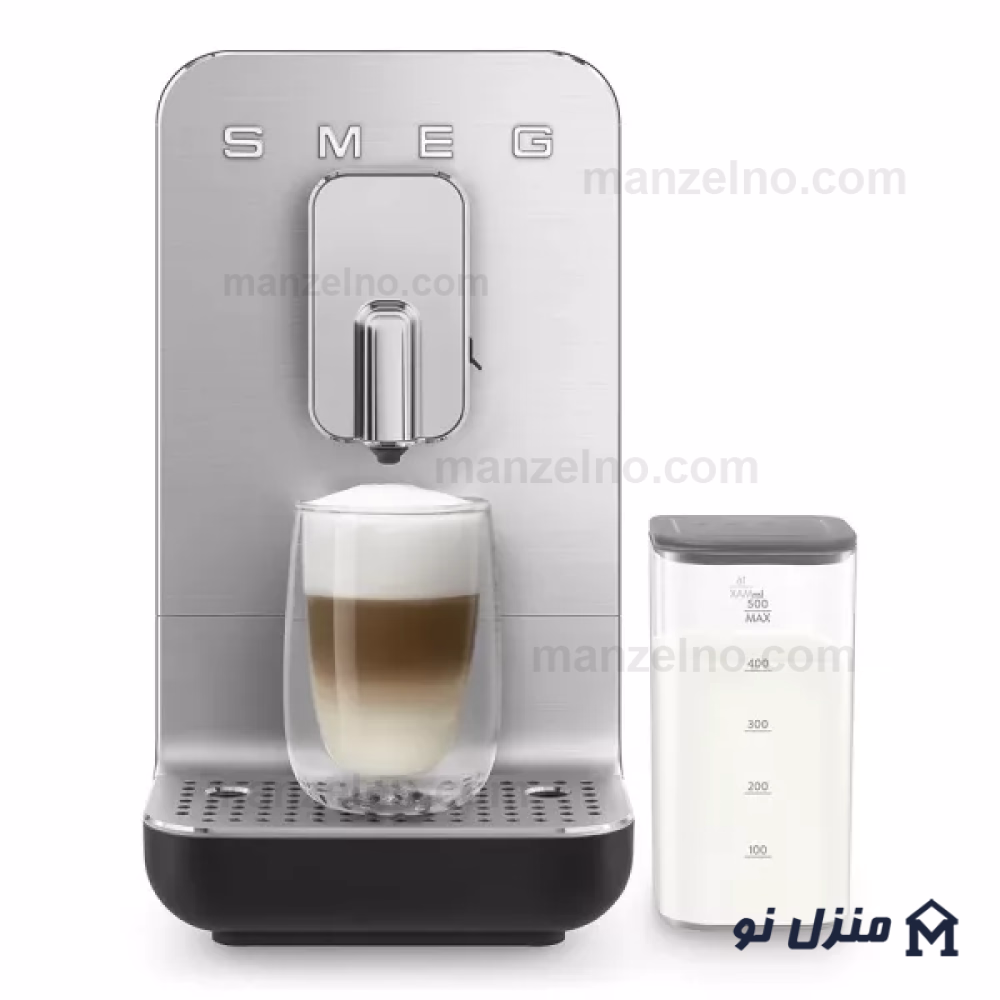  محصول 2 تصویر شماره اسپرسوساز اتوماتیک اسمگ رنگ مشکی مات با مخزن شیر مدل BCC13 